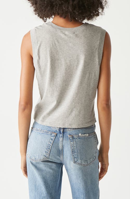 Michael Stars Johnnie Cropped Crew Neck Tank In Heather Grey In Heather Grey