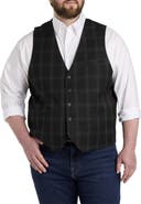 Oak Hill Premium by DXL Big & Tall Windowpane Vest