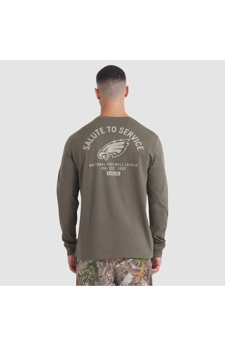 Nike Men's Nike Olive Philadelphia Eagles 2025 Salute to Service Sideline Long Sleeve T-Shirt, Alternate, color, Olive