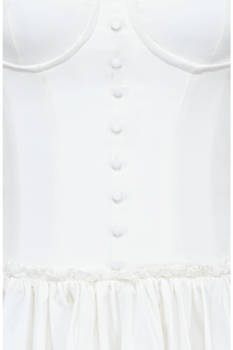Kaia Cotton Minidress, Alternate, color, WHITE