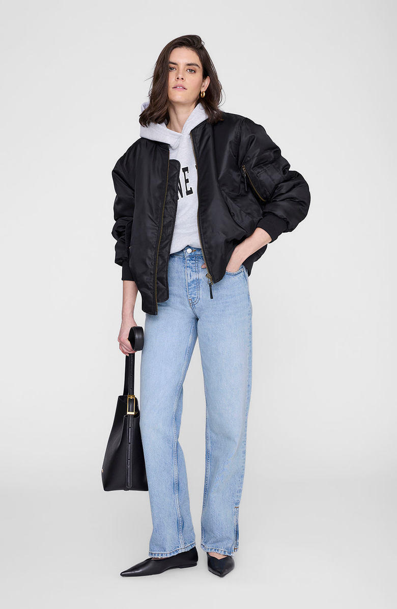 ANINE BING Harvey New Classic Sweatshirt, Alternate, color, Medium Heather Grey