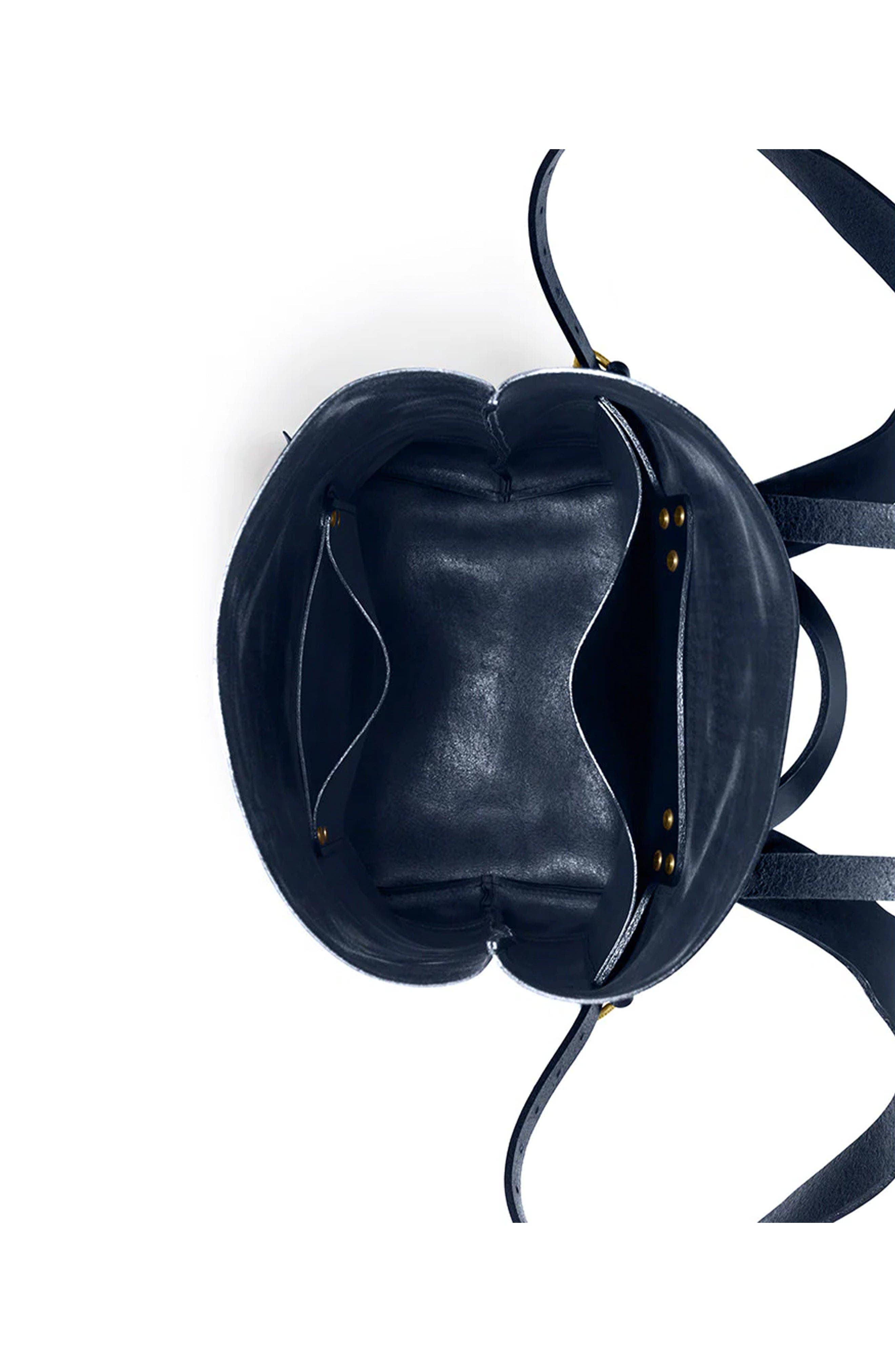 Ezra Arthur Keystone Leather Rucksack, Alternate, color, Navy