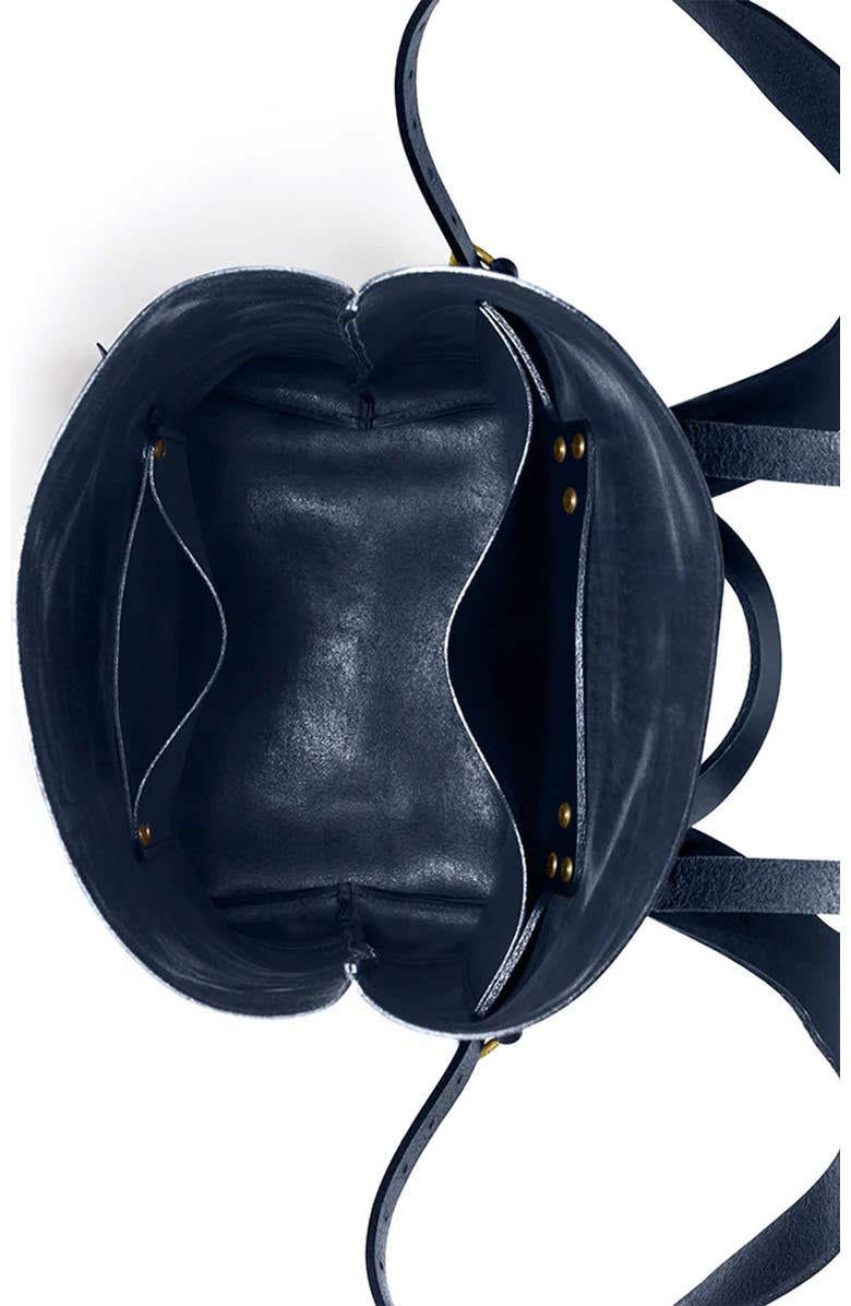 Ezra Arthur Keystone Leather Rucksack, Alternate, color, Navy