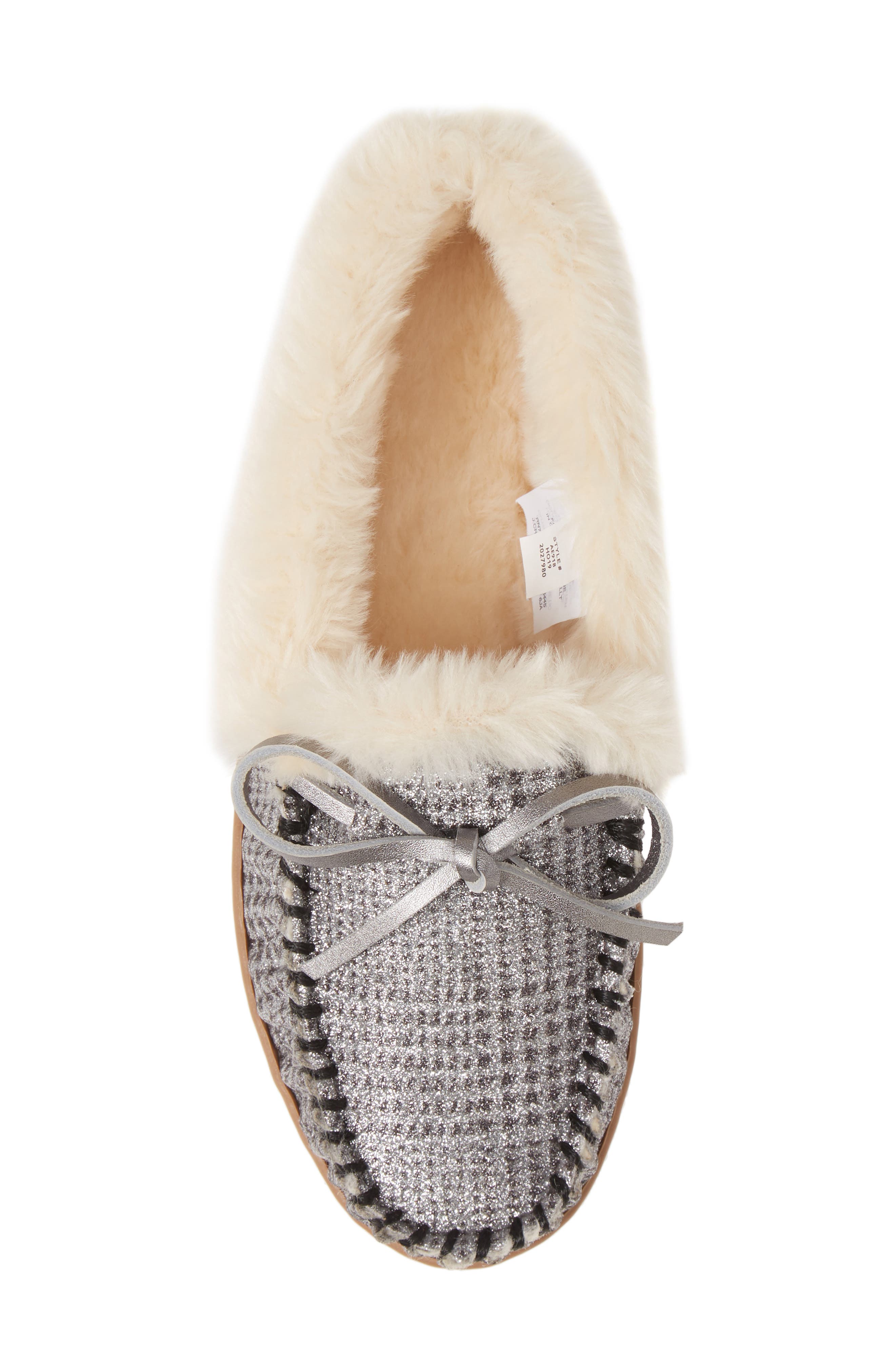 J.Crew Lodge Faux Shearling Lined Moccasin, Alternate, color, 