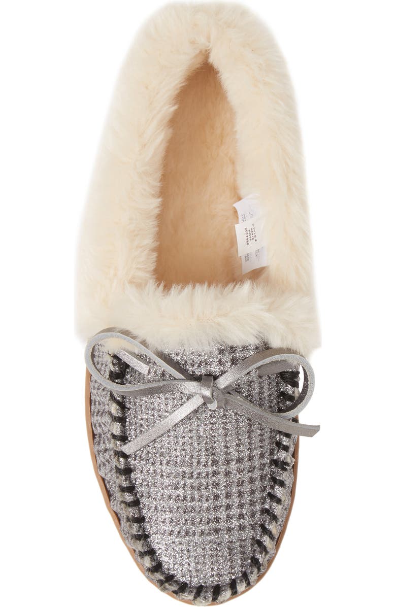 J.Crew Lodge Faux Shearling Lined Moccasin, Alternate, color,