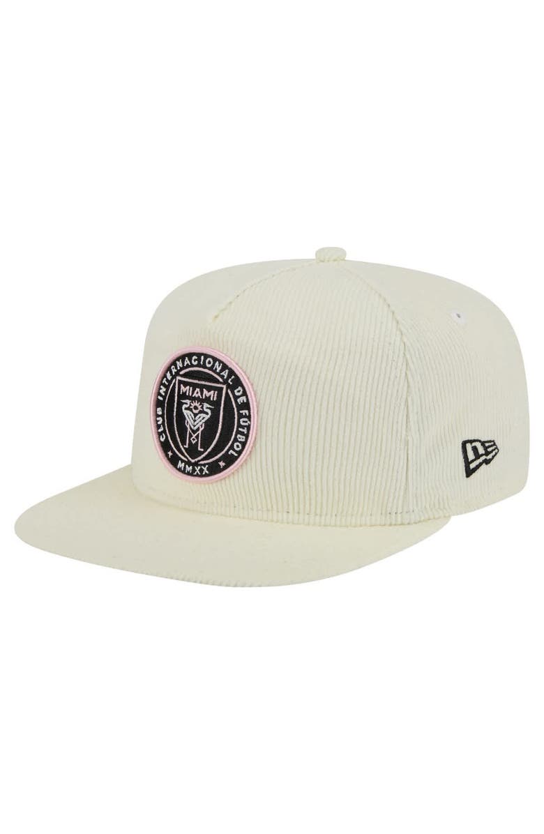 New Era Men's New Era Cream Inter Miami CF 2025 Kickoff Snapback Golfer Hat, Main, color, Cream