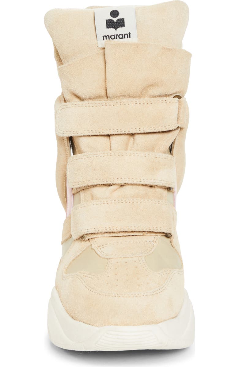 Isabel Marant Balskee Hidden Wedge High Top Sneaker, Alternate, color, Beige/ Pink