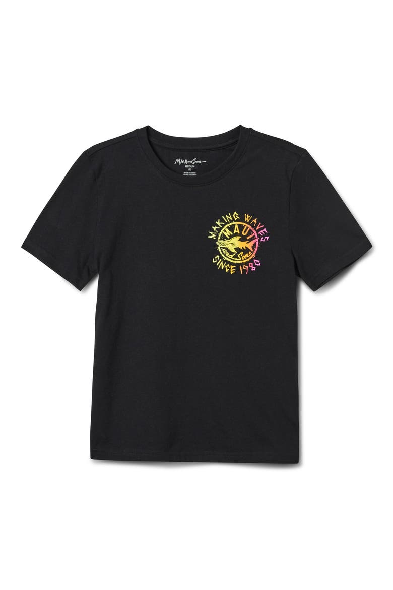 Wave Maker Graphic T-Shirt, Main, color, BLACK
