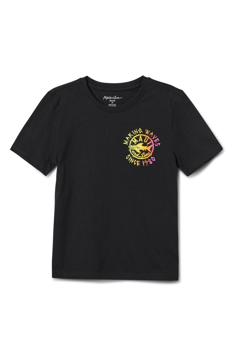 Maui & Sons Wave Maker Graphic T-Shirt, Main, color, Black