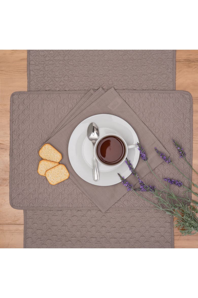 Abbot Single Placemat, Alternate, color, Brown