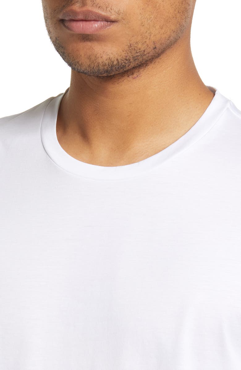 BOSS Tessler Slim Fit White Cotton T-Shirt, Alternate, color,