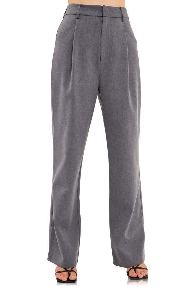 Wide Leg Trousers, Alternate, color, MEDIUM GREY