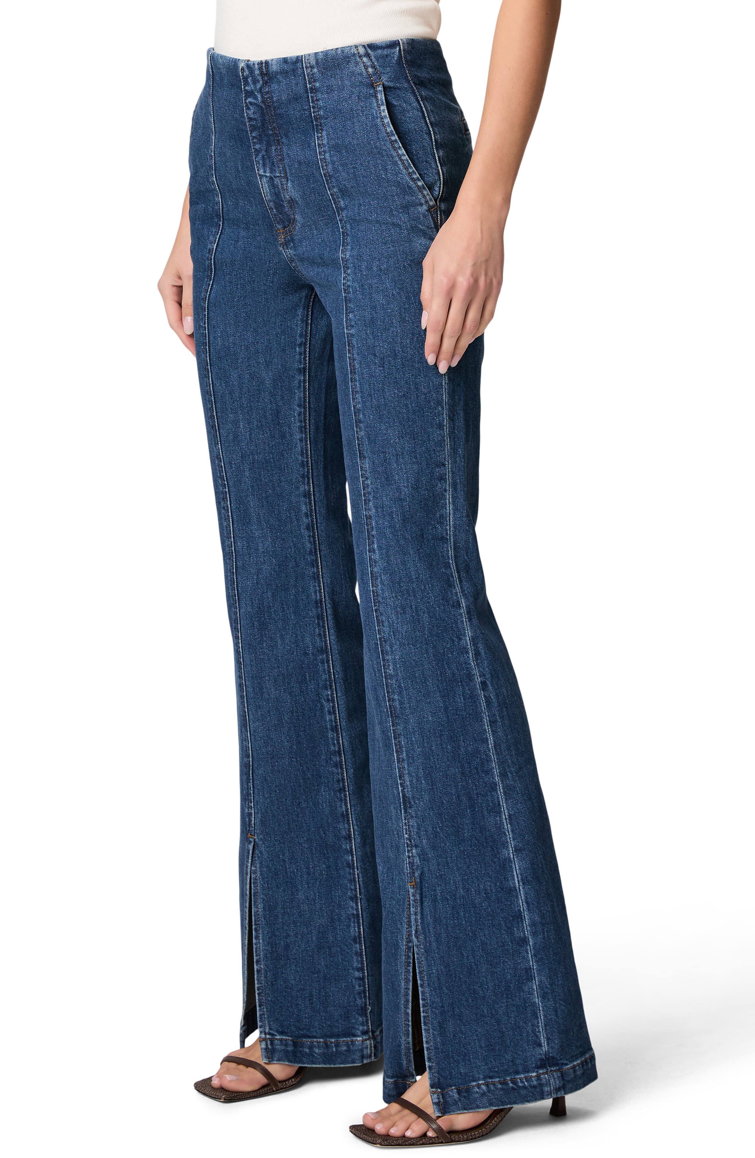 Sofia Front Slit Flare Jeans (Women) | Nordstrom