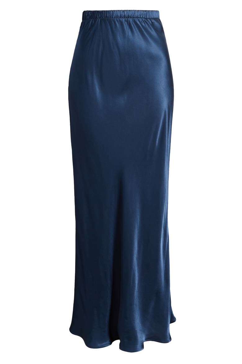 Gaia Bias Cut Maxi Skirt, Alternate, color, DEEP SPACE