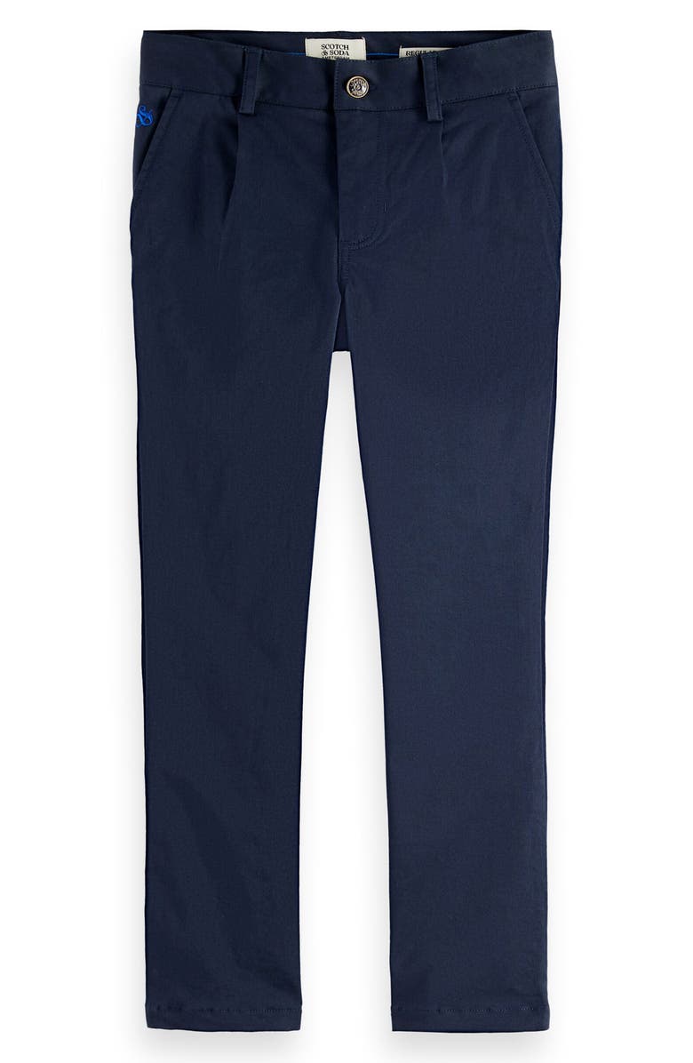 Scotch & Soda Kids' Stuart Straight Leg Twill Chinos, Main, color, Sky Captain