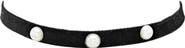 STEELTIME Simulated Pearl Velvet Choker Necklace