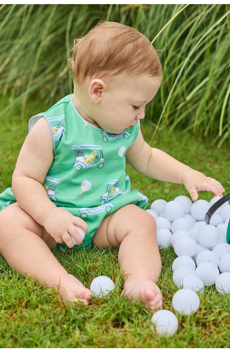 Little English Printed Round Neck Bubble, Alternate, color, Paws On Par