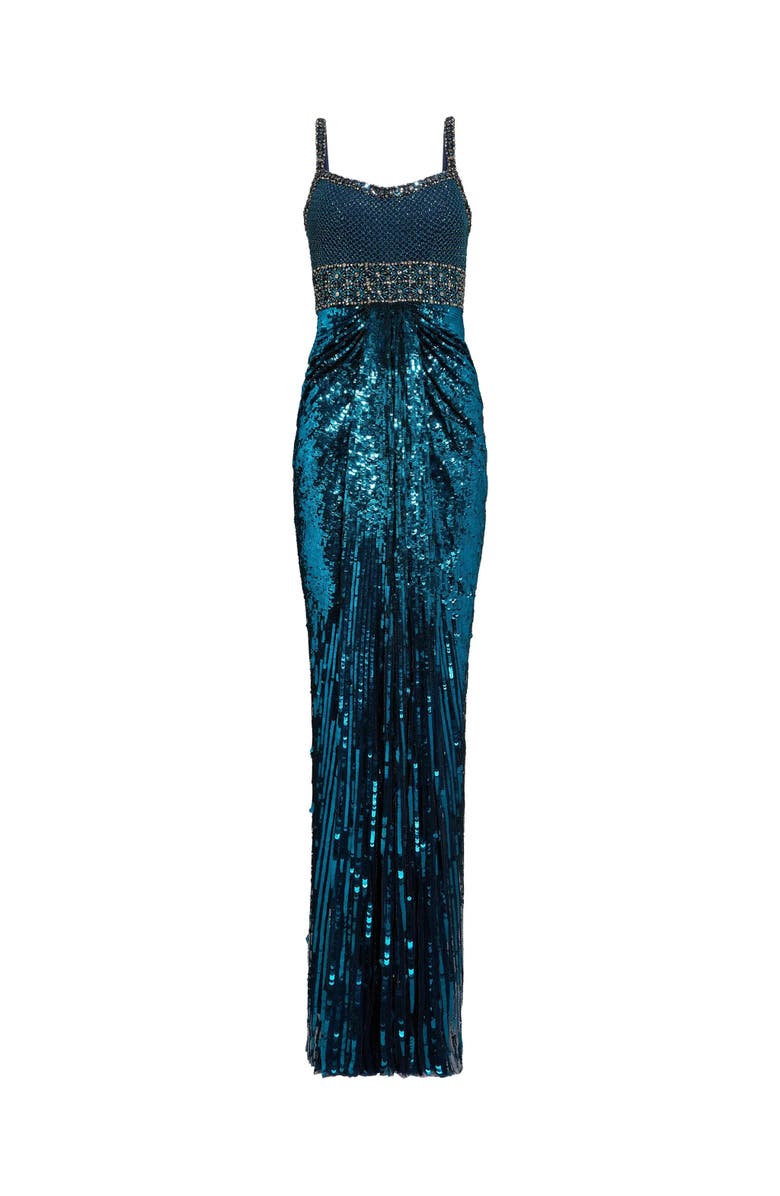 Jenny Packham Only You Gown, Main, color, Blackthorne Blue