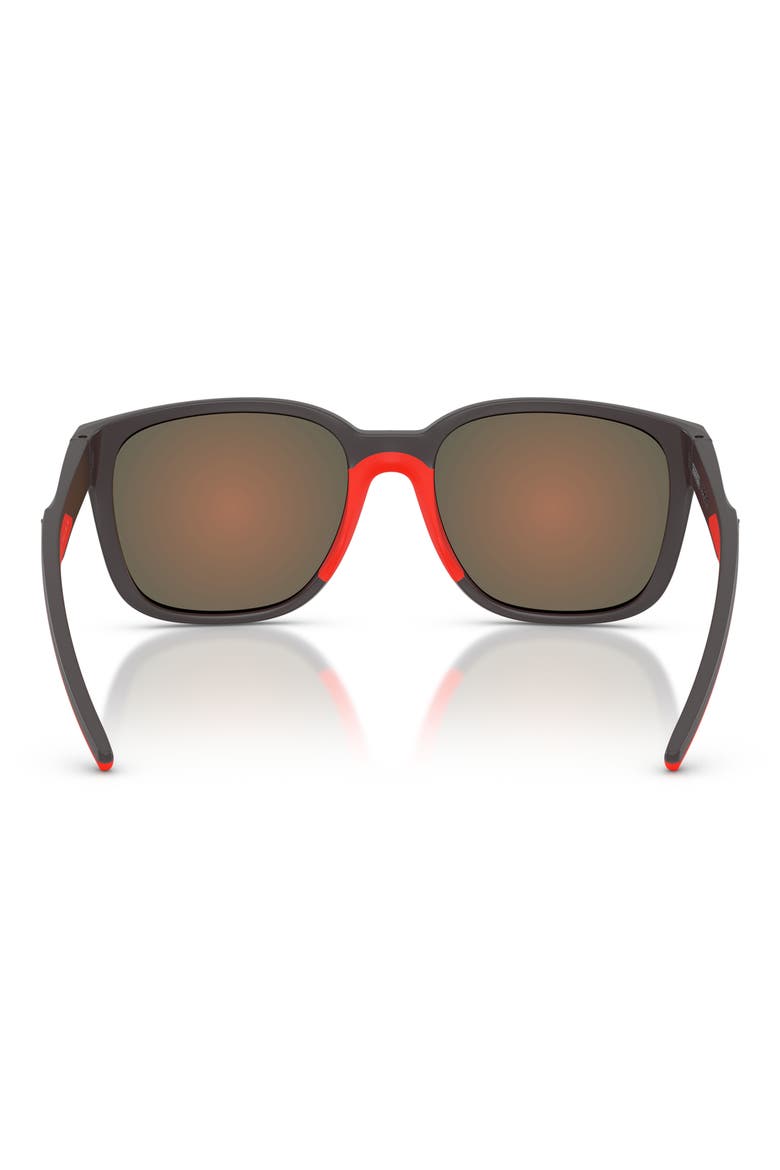 56mm Square Sunglasses, Alternate, color, MATTE GREY / RED GOLD MIRROR