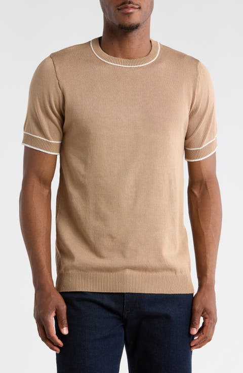 Textured Short Sleeve Sweater