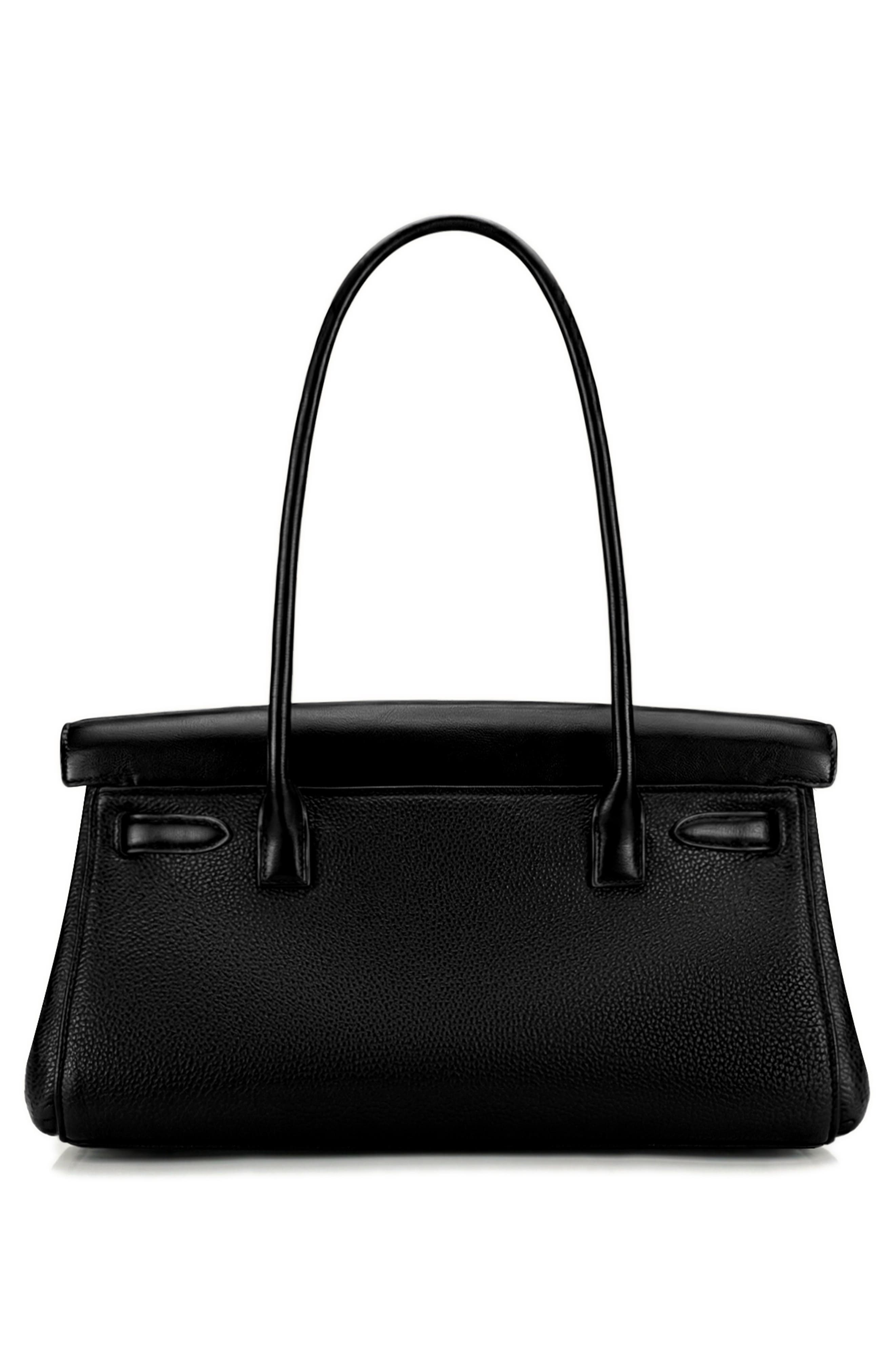 Yara Faux Leather Shoulder Bag, Alternate, color, BLACK LYCHEE PATTERN