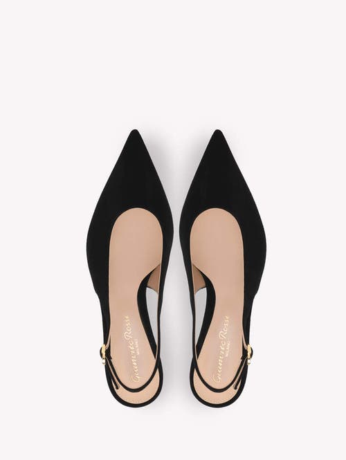 Gianvito Rossi Robbie 55 Patent Leather Slingback Pumps In Black
