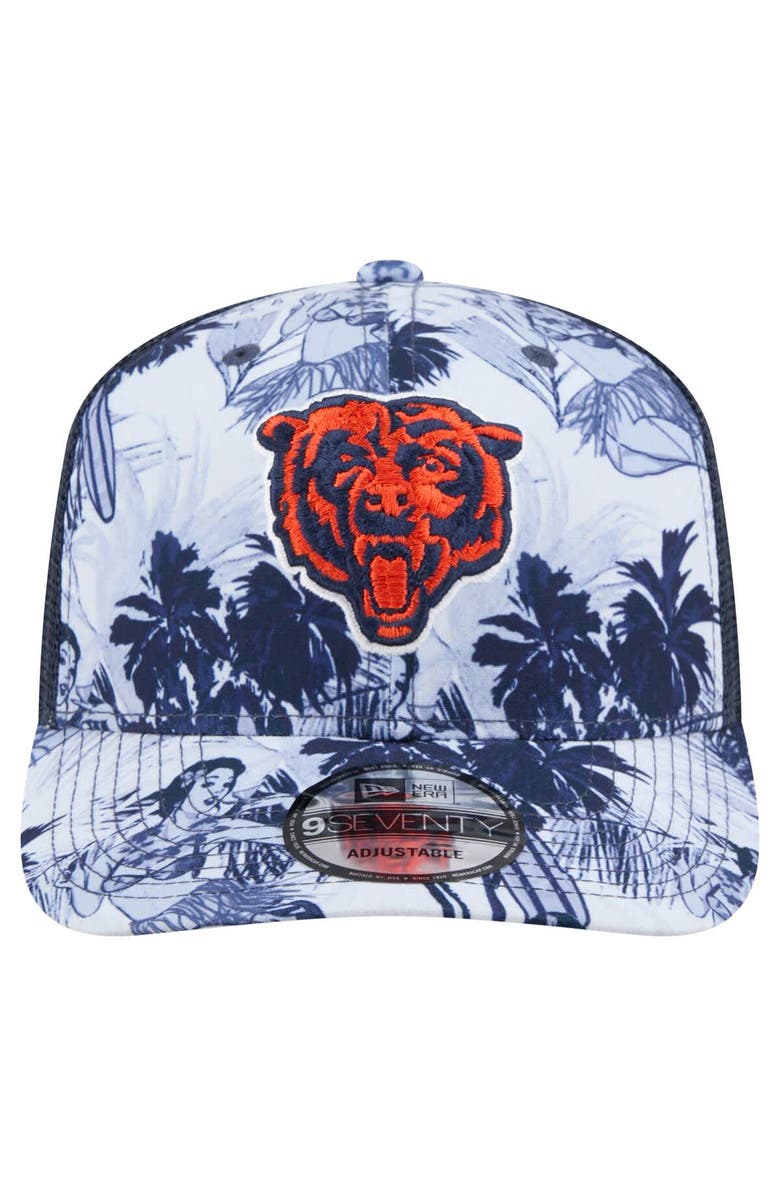 New Era Men's New Era Navy Chicago Bears Hula 9SEVENTY Adjustable Trucker Hat, Alternate, color, 