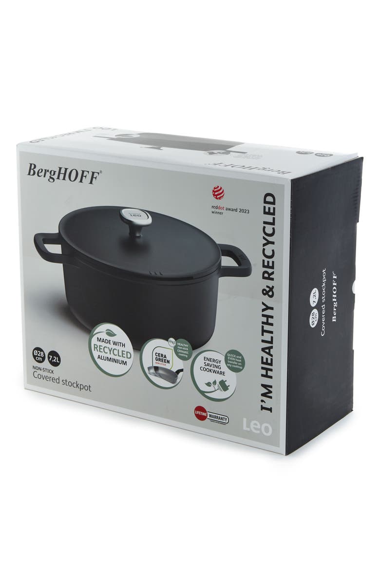 BergHOFF Leo Phantom Stockpot, Alternate, color, Black