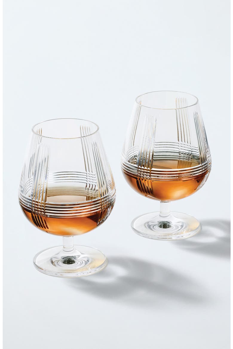 Marquis Vector Set of 2 Crystal Brandy Glasses, Alternate, color, NONE