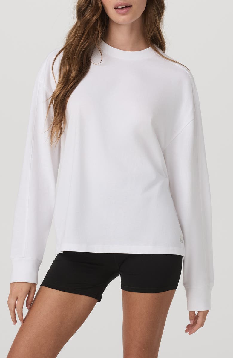 Vuori Long Sleeve Heavyweight Cotton T-Shirt, Main, color, White