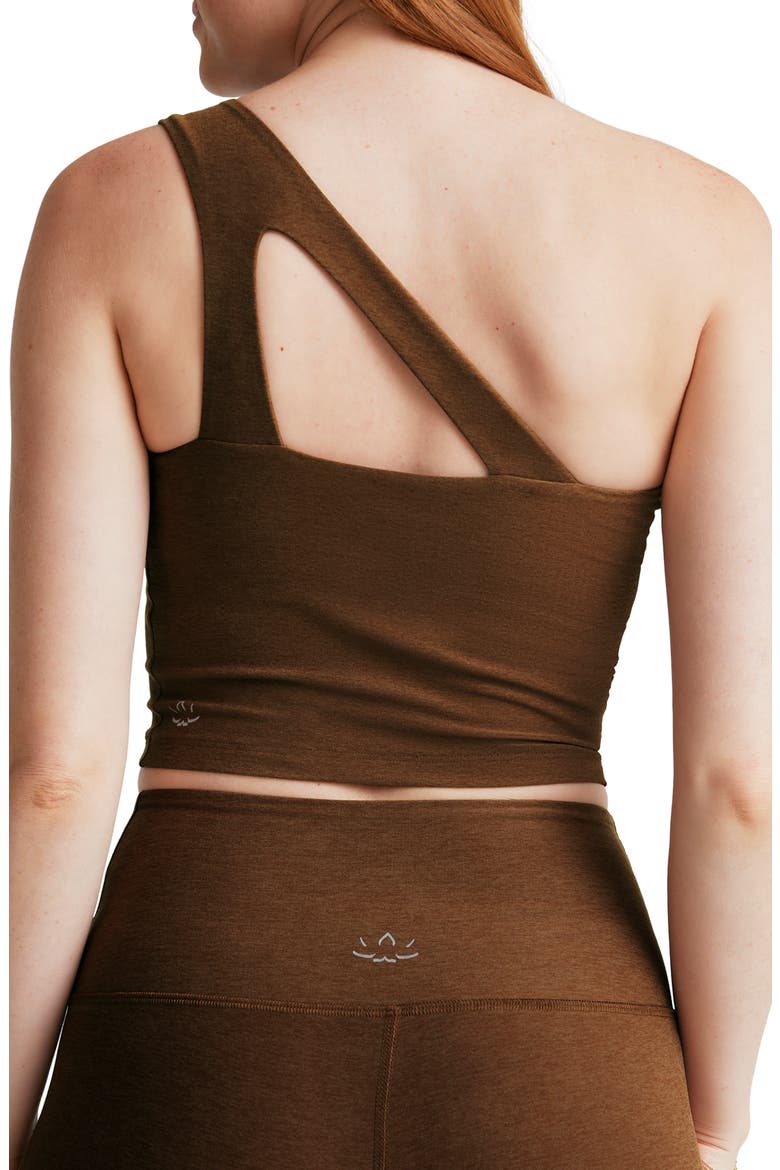 Space Dye One Up Asymmetric Crop Tank Top, Alternate, color, BOLD MOCHA HEATHER