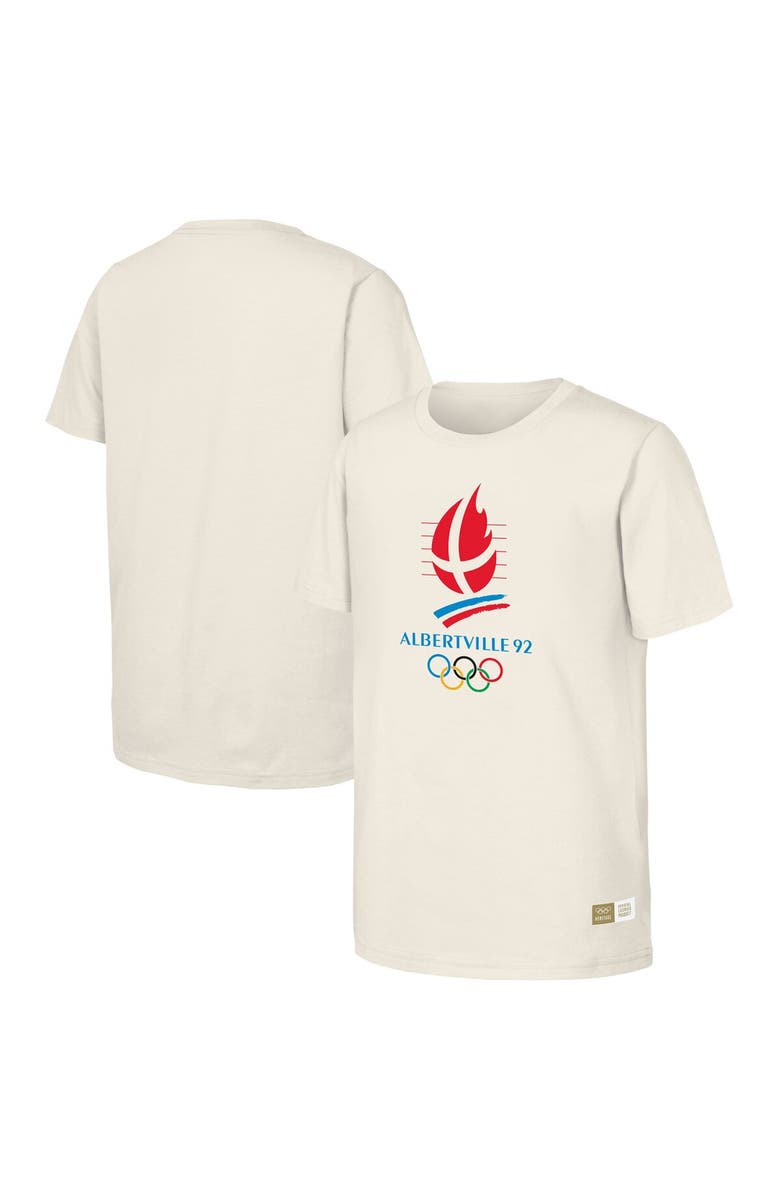 Outerstuff Men's Natural 1982 Albertville Games Olympic Heritage T-Shirt, Alternate, color, Natural