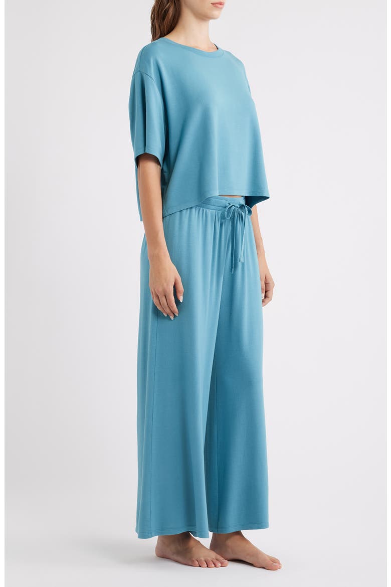 Comfy Jersey Pajamas, Alternate, color, TEAL STORM