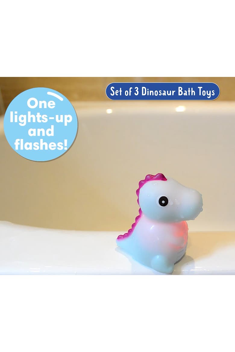 Bath Time Dinosaurs, 3 Piece Sensory Toy Set, Toddlers and Kid 9mo+, Alternate, color, Multicolored