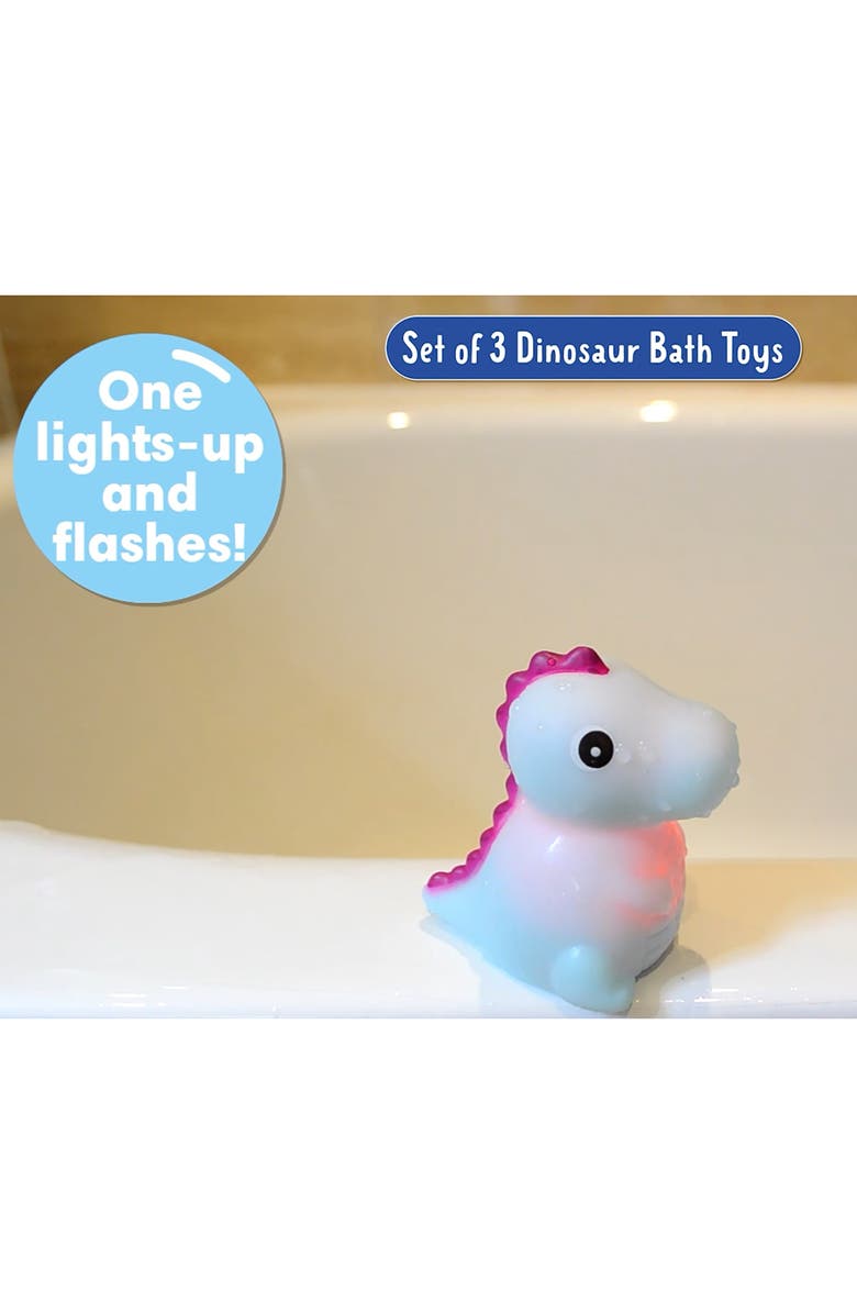 Buddy 
Barney Bath Time Dinosaurs, 3 Piece Sensory Toy Set, Toddlers and Kid 9mo+, Alternate, color, Multicolored