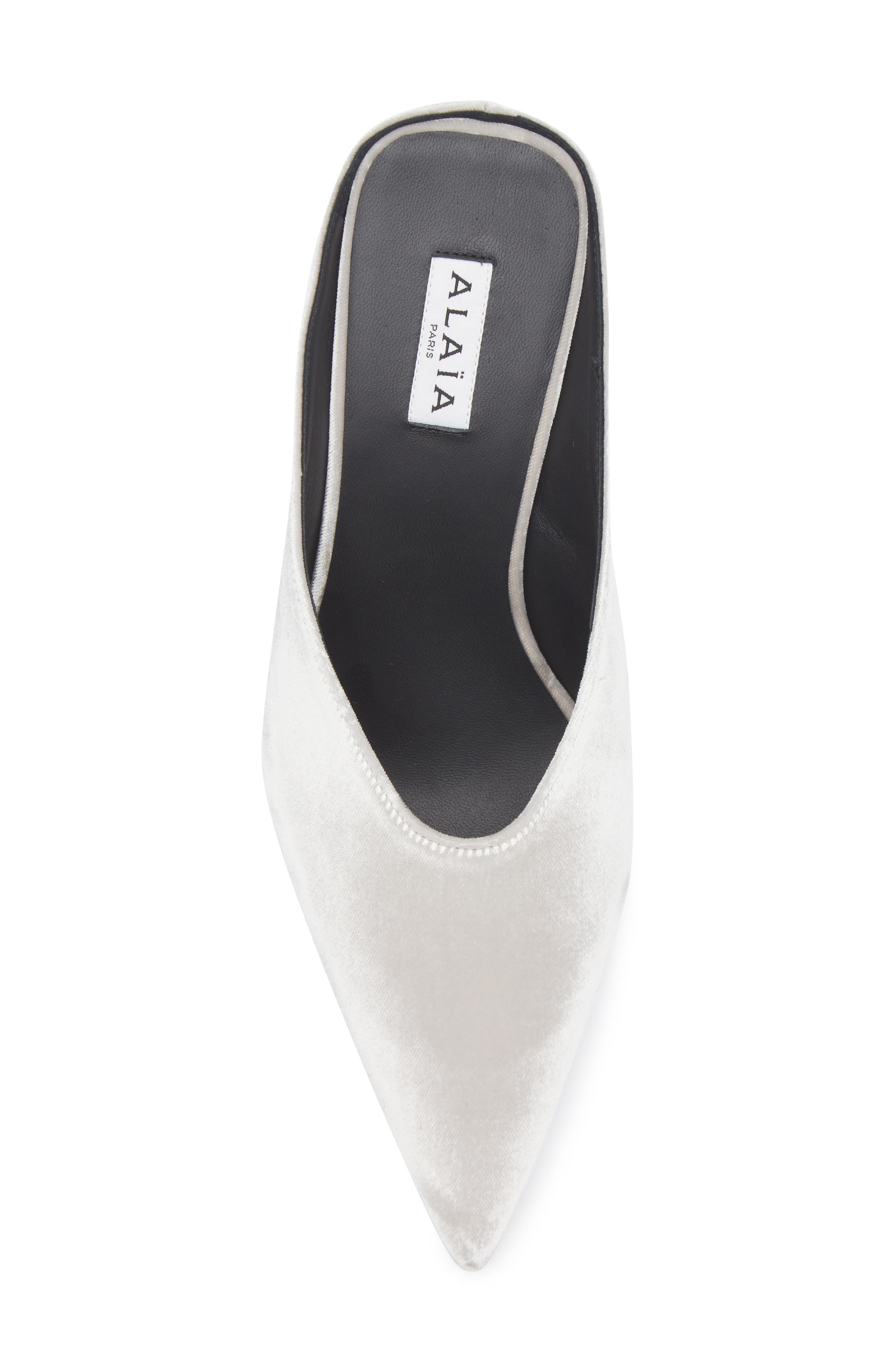 Cube Pointed Toe Wedge Mule, Alternate, color, ARGENT