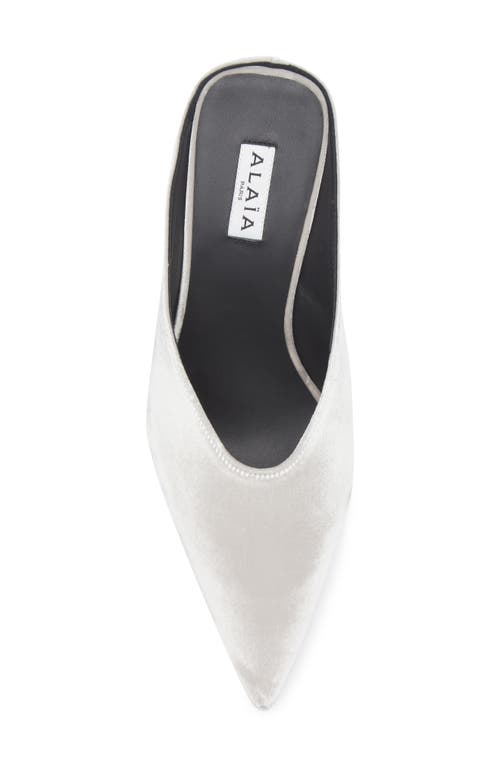 Alaïa Cube Pointed Toe Wedge Mule In Metallic