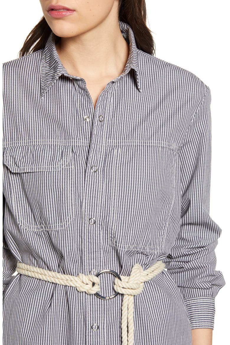 Taylor Long Sleeve Midi Shirtdress, Alternate, color, CARLISLE STRIPE
