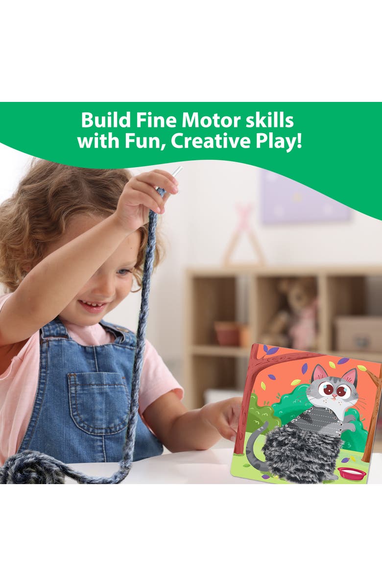 Chalk & Chuckles Lace Art Furry Animals Craft Activity, Alternate, color, NO COLOR