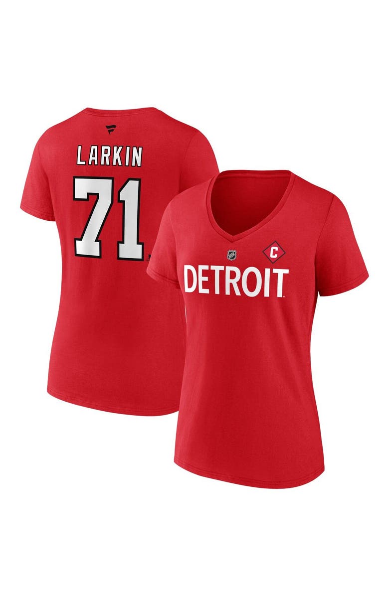 FANATICS Women's Fanatics Branded Dylan Larkin Red Detroit Red Wings Special Edition 2.0 Name & Number V-Neck T-Shirt, Main, color, Red