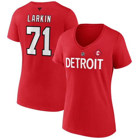 Women's Fanatics Branded Dylan Larkin Red Detroit Red Wings Special Edition 2.0 Name & Number V-Neck T-Shirt
