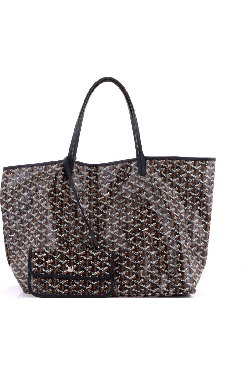 Pre-Owned Goyard Saint Louis Tote Coated Canvas GM, Alternate, color, Black