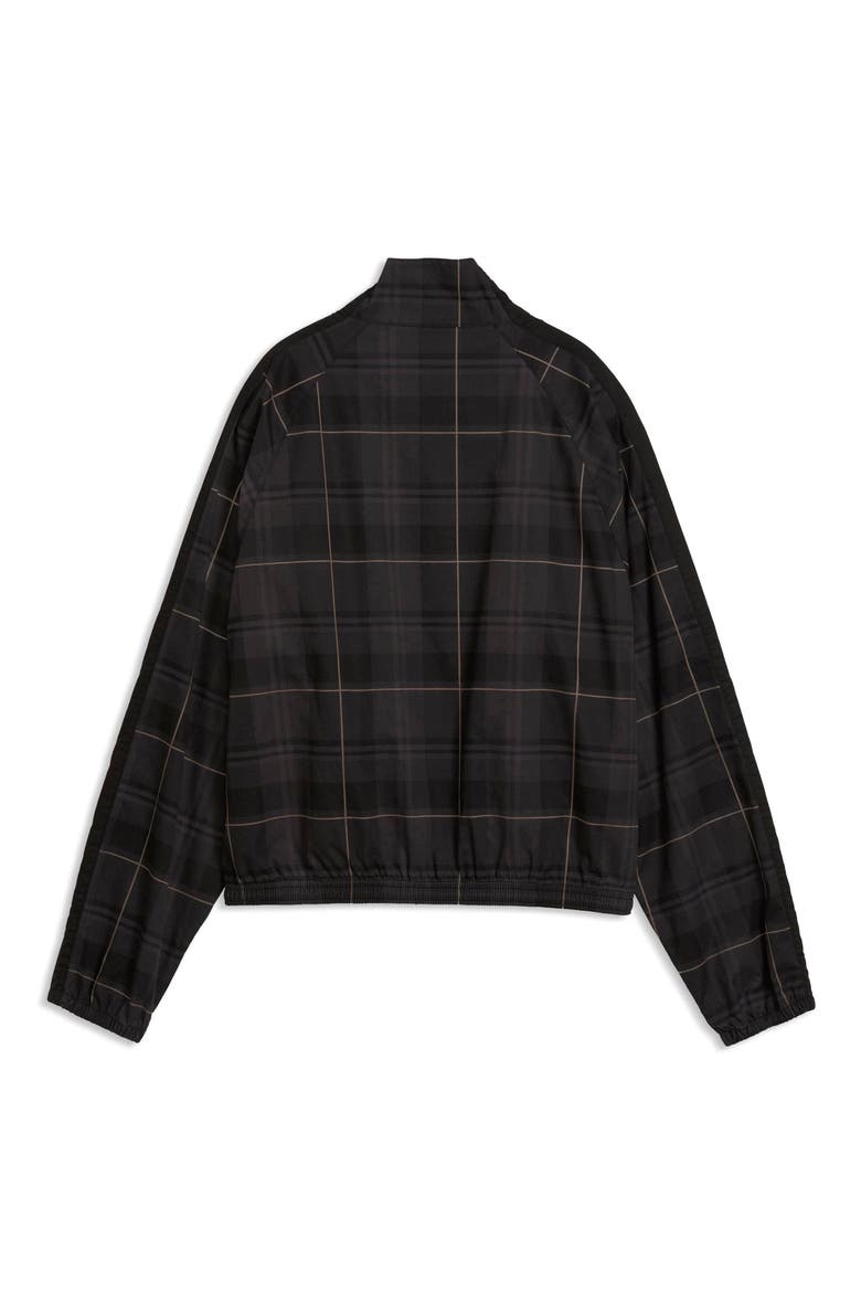 T7 Relaxed Tartan Woven Jacket, Alternate, color, PUMA BLACK