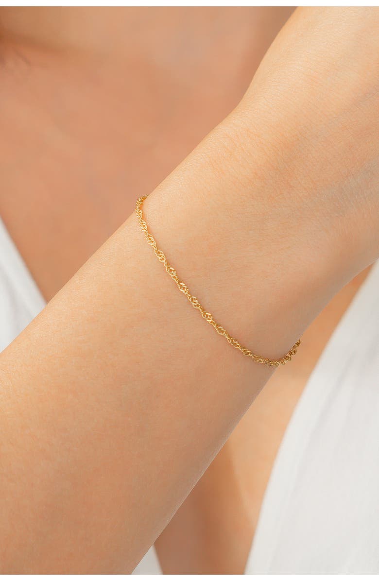 Mint & Lily Singapore Twist Bracelet, Alternate, color, Silver