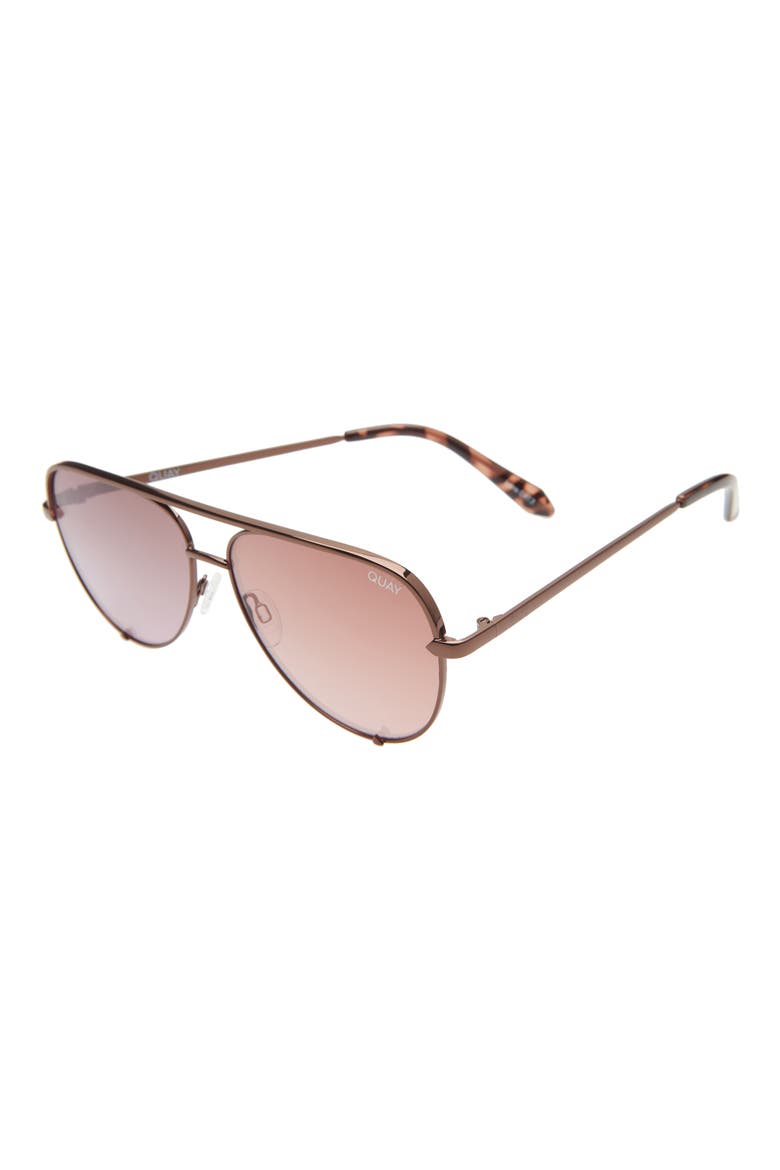 Australia High Key Mini 53mm Tinted Aviator Sunglasses, Alternate, color, BRONZE / BROWN TO PINK MIRROR