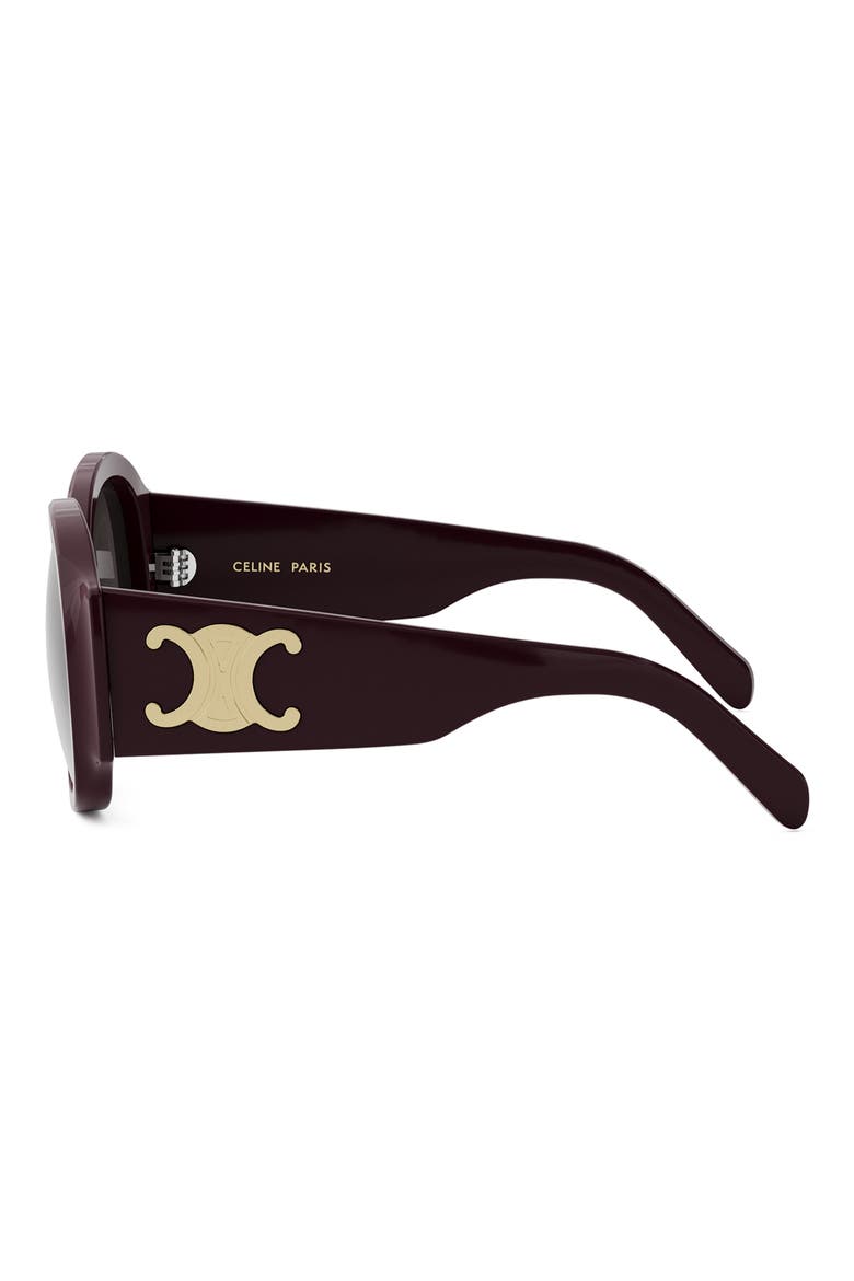 Maxi Triomphe 54mm Round Sunglasses, Alternate, color, SHINY DARK BROWN / BROWN