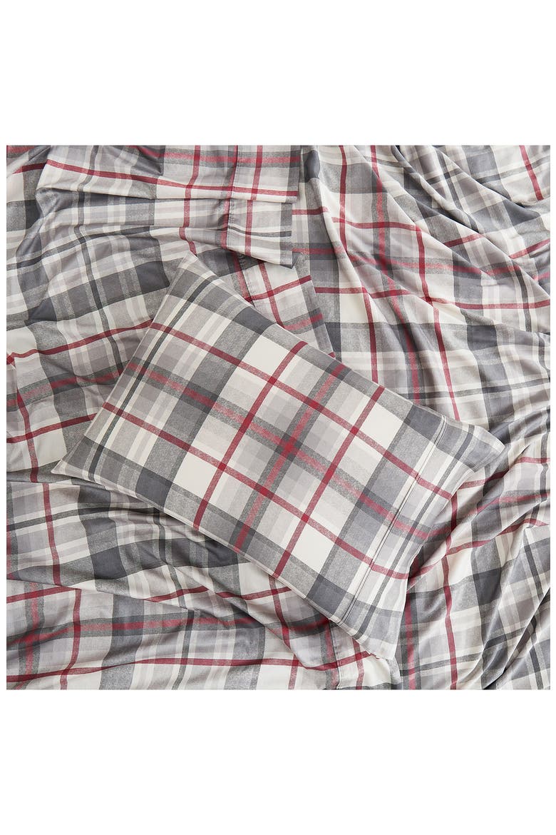 Highland Collection Extra Deep Cotton Sheet Set, Alternate, color, GREY