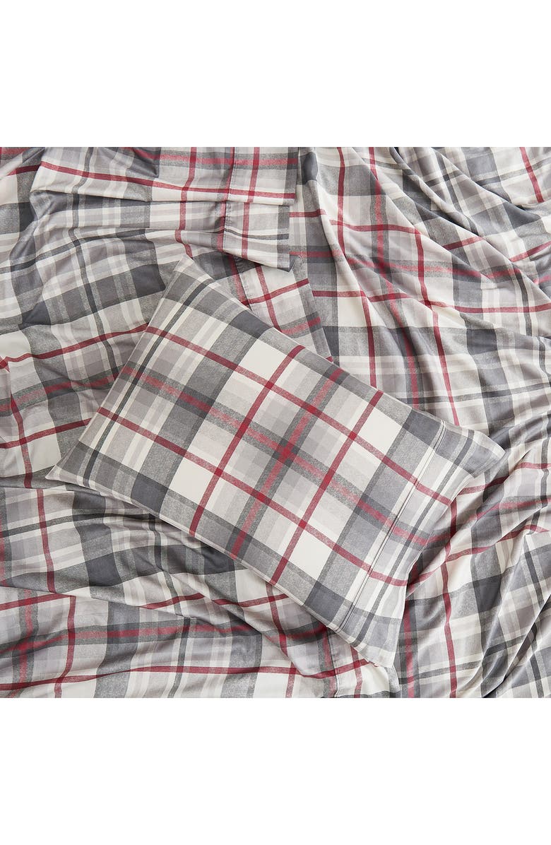 SOUTHSHORE FINE LINENS Highland Collection Extra Deep Cotton Sheet Set, Alternate, color, Grey