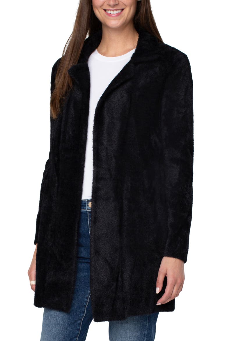 Open Front Jacket, Alternate, color, BLACK