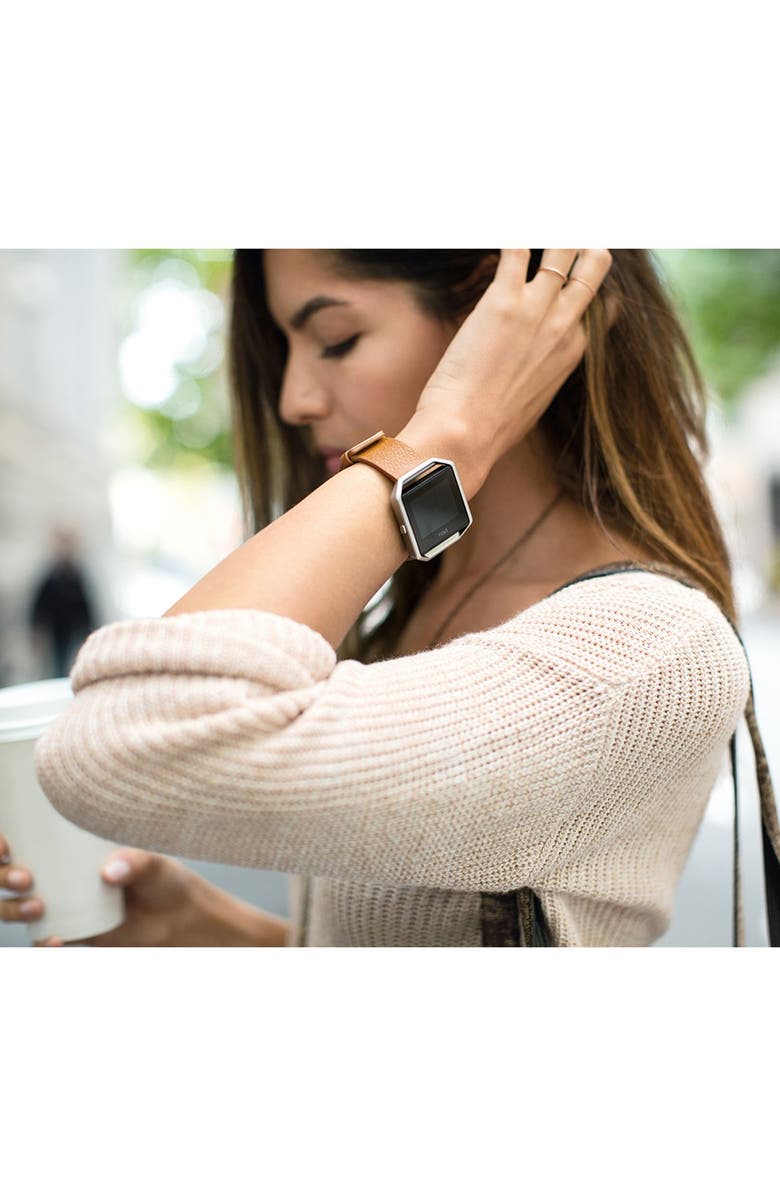 Fitbit Blaze Leather Smart Watch Band, Alternate, color,